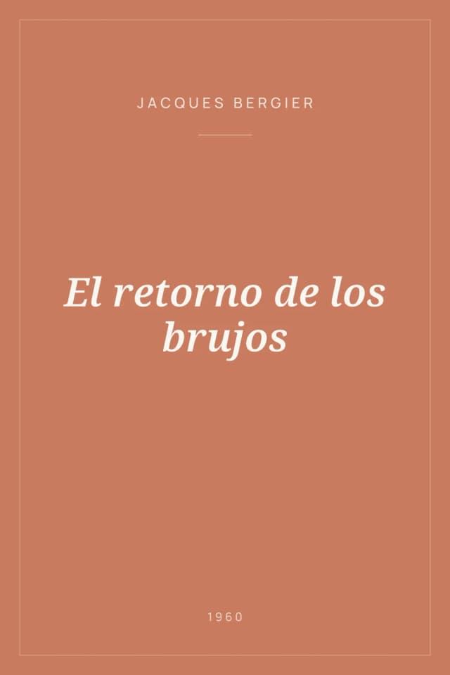 Portada de El retorno de los brujos