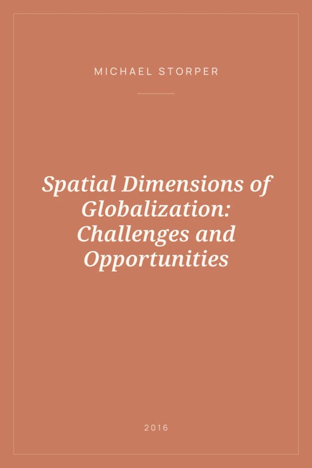 Portada de Spatial Dimensions of Globalization: Challenges and Opportunities