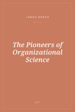 Portada de The Pioneers of Organizational Science