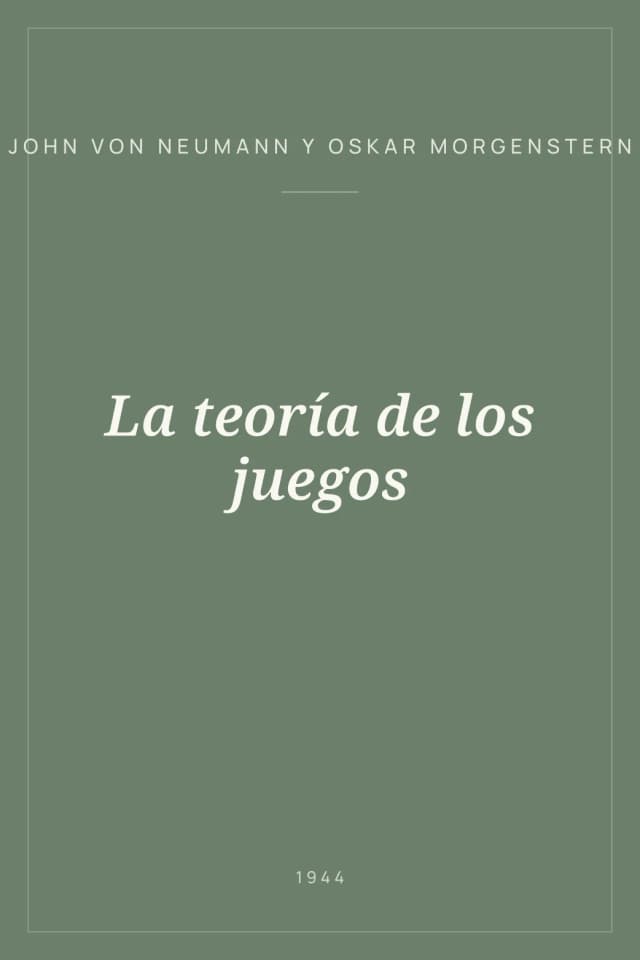 Portada de La teoría de los juegos