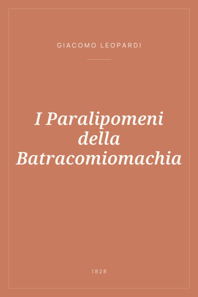 Portada de I Paralipomeni della Batracomiomachia