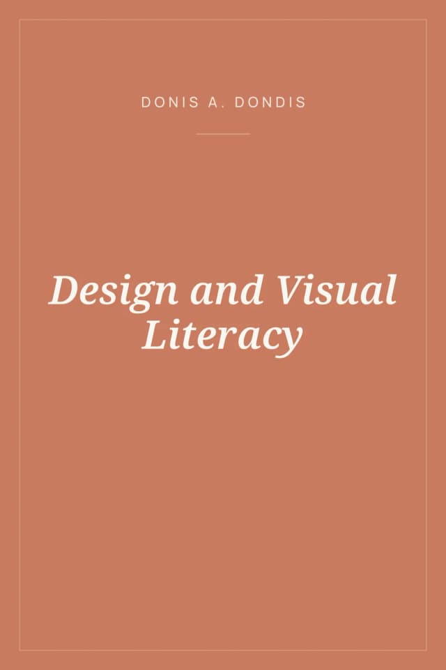Portada de Design and Visual Literacy