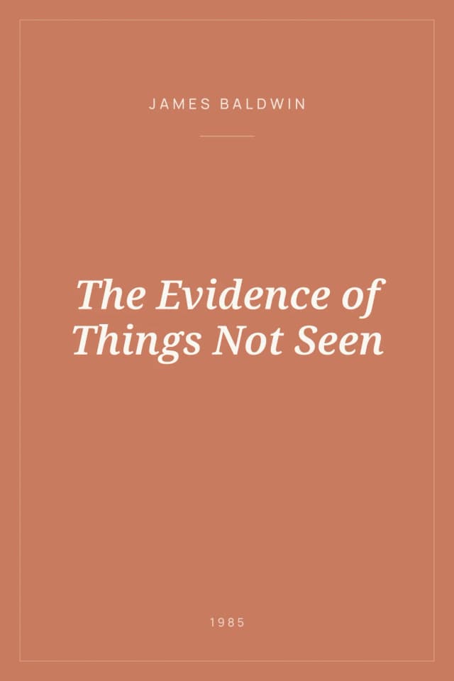 Portada de The Evidence of Things Not Seen