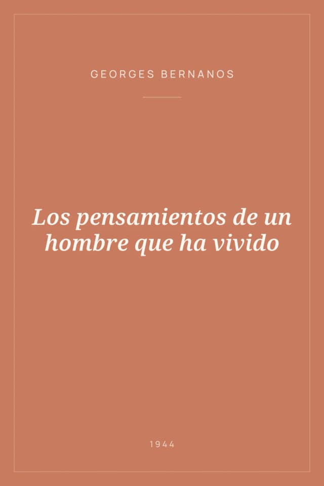 Portada de Los pensamientos de un hombre que ha vivido