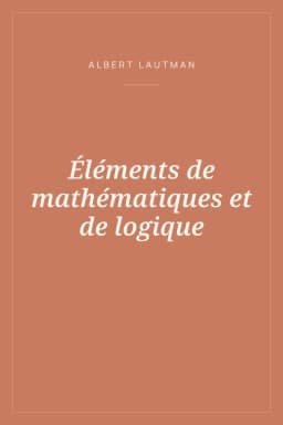 Portada de Éléments de mathématiques et de logique