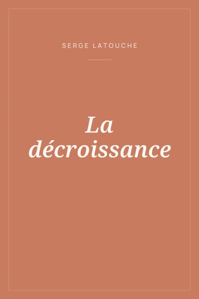 Portada de La décroissance