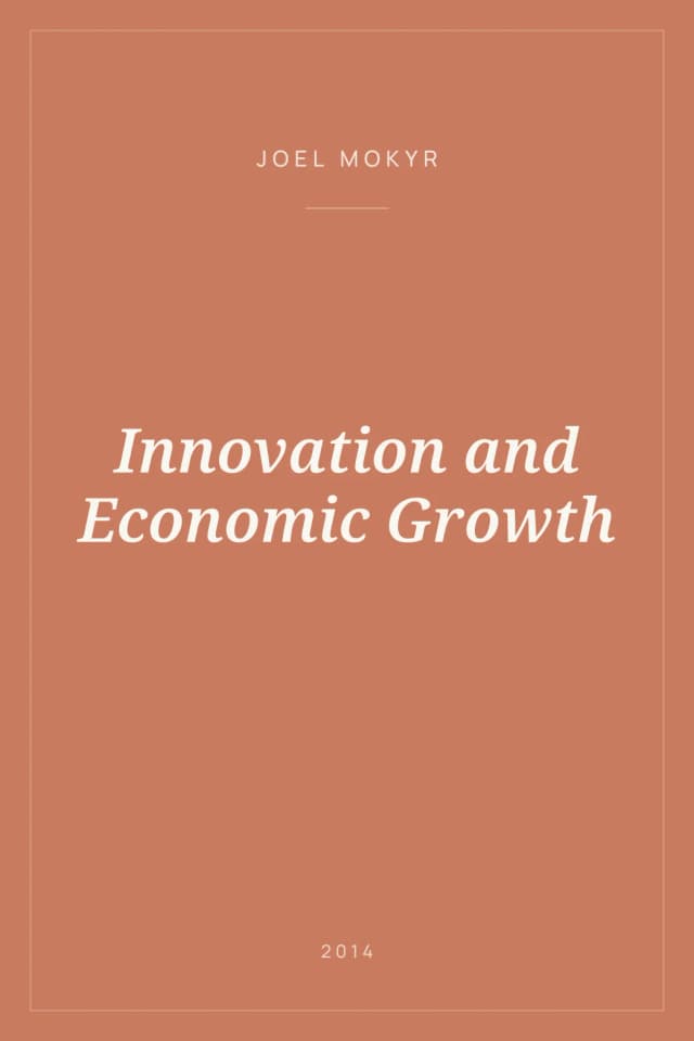 Portada de Innovation and Economic Growth