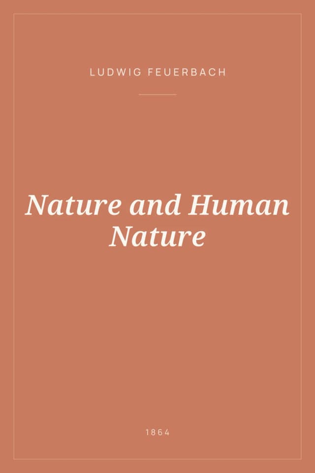 Portada de Nature and Human Nature