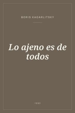Portada de Lo ajeno es de todos