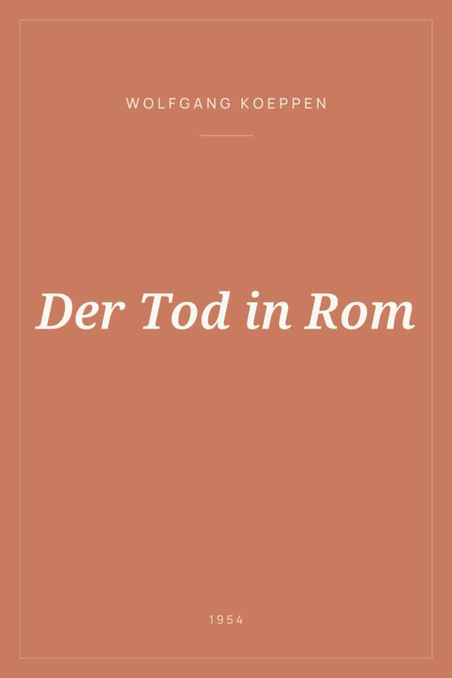 Portada de Der Tod in Rom