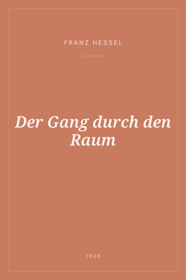 Portada de Der Gang durch den Raum