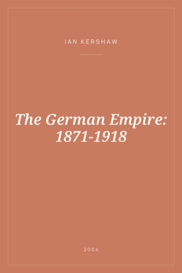 Portada de The German Empire: 1871-1918