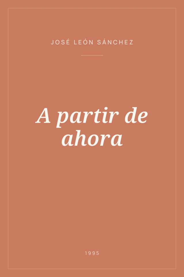 Portada de A partir de ahora