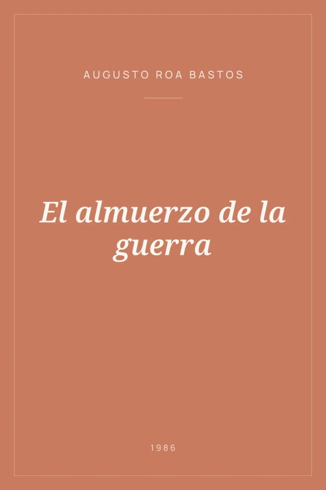 Portada de El almuerzo de la guerra