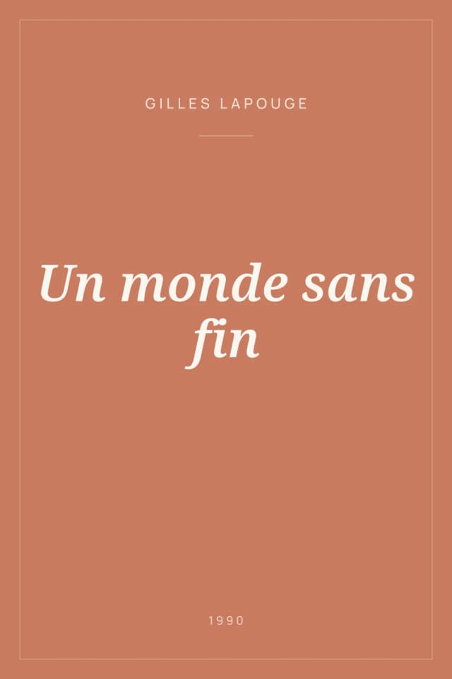 Portada de Un monde sans fin