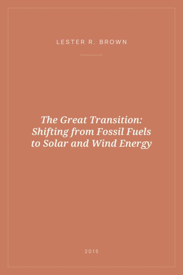 Portada de The Great Transition: Shifting from Fossil Fuels to Solar and Wind Energy