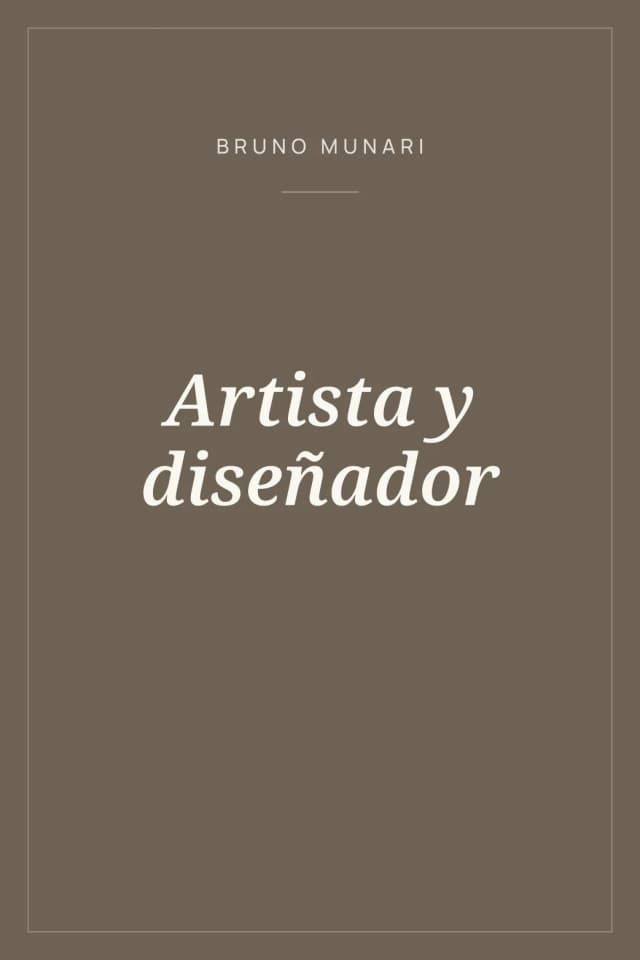 Portada de Artista y diseñador