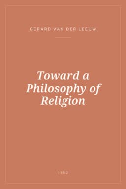 Portada de Toward a Philosophy of Religion