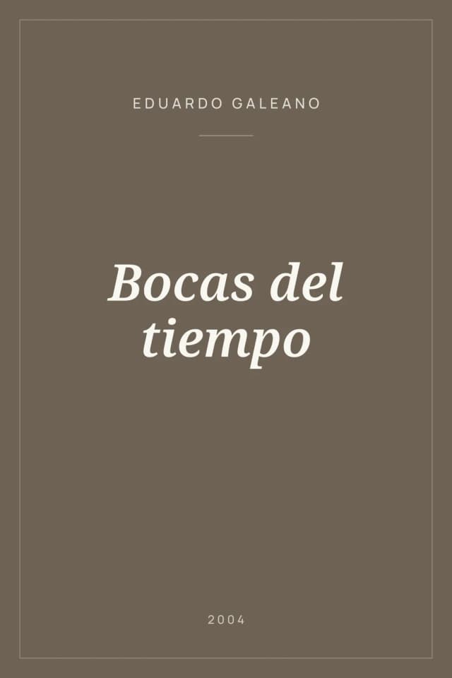 Portada de Bocas del tiempo