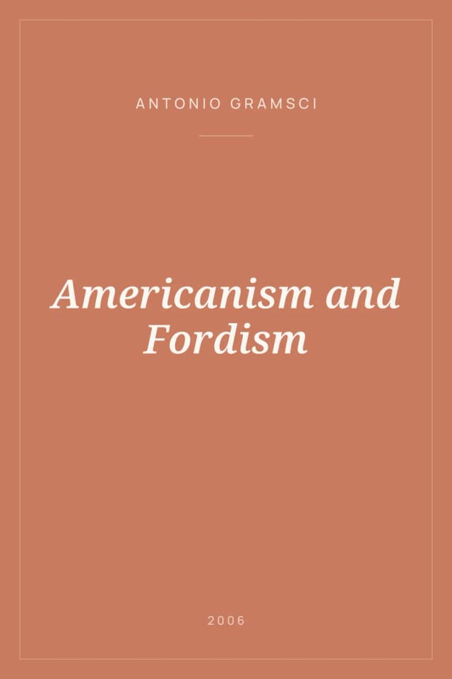 Portada de Americanism and Fordism