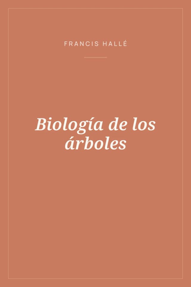 Portada de Biología de los árboles