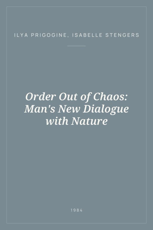 Portada de Order Out of Chaos: Man's New Dialogue with Nature