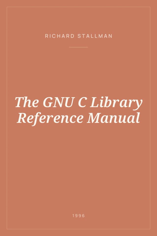 Portada de The GNU C Library Reference Manual
