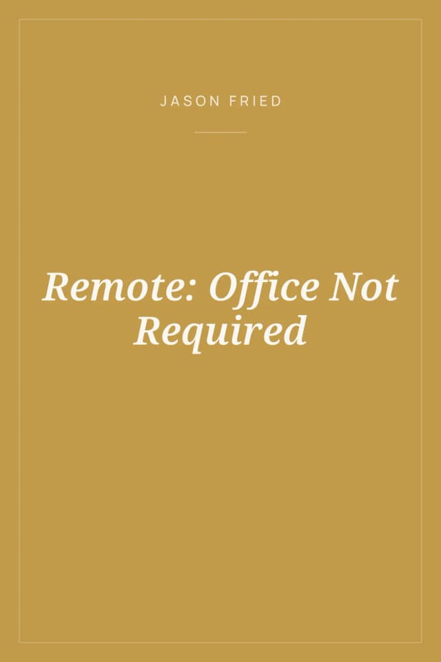 Portada de Remote: Office Not Required
