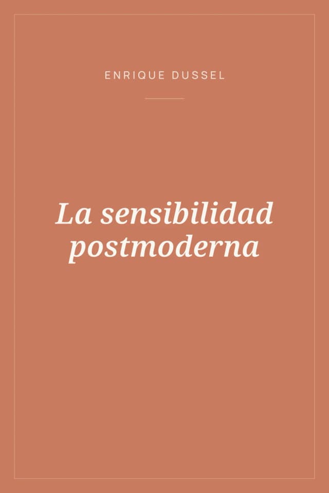 Portada de La sensibilidad postmoderna