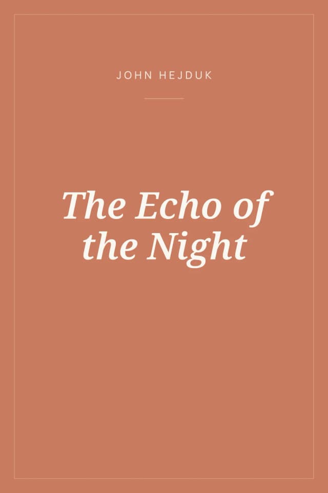 Portada de The Echo of the Night