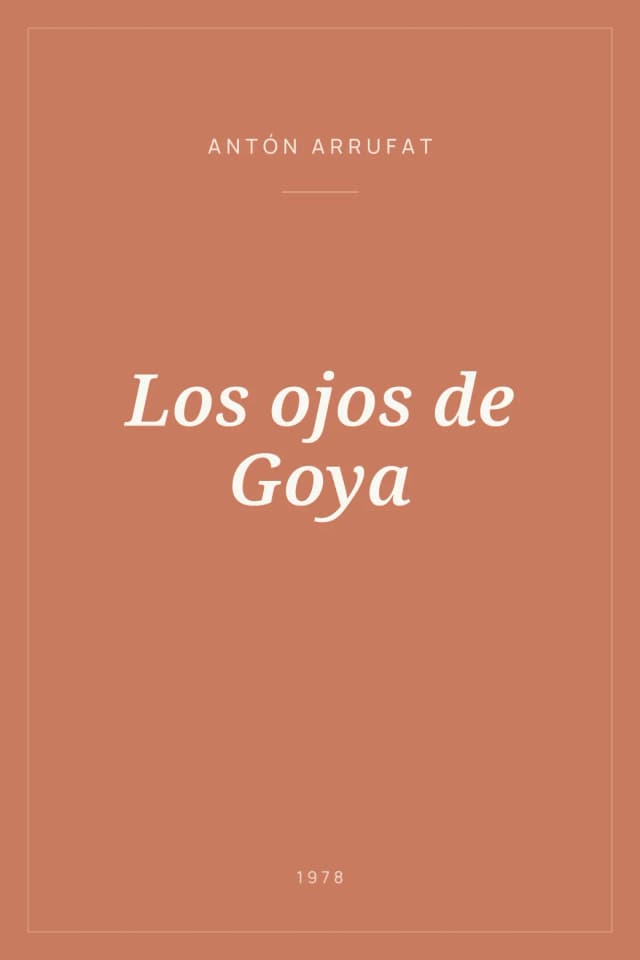 Portada de Los ojos de Goya