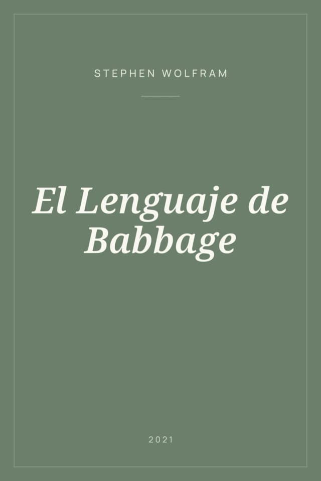 Portada de El Lenguaje de Babbage