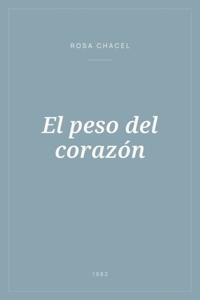 Portada de El peso del corazón