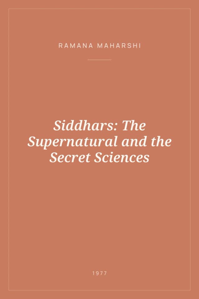 Portada de Siddhars: The Supernatural and the Secret Sciences