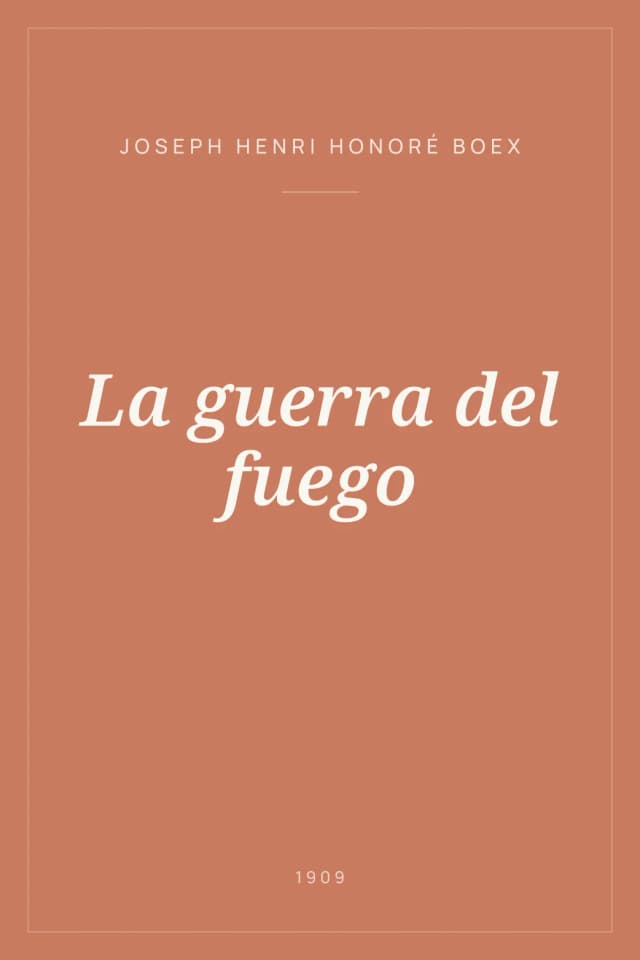 Portada de La guerra del fuego