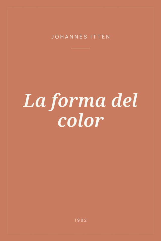 Portada de La forma del color