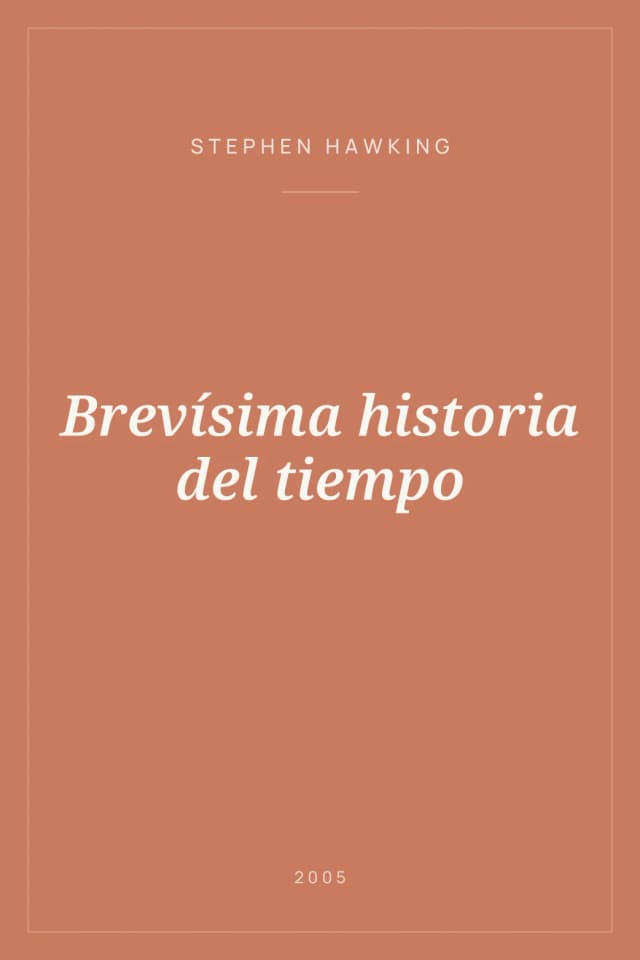 Portada de Brevísima historia del tiempo