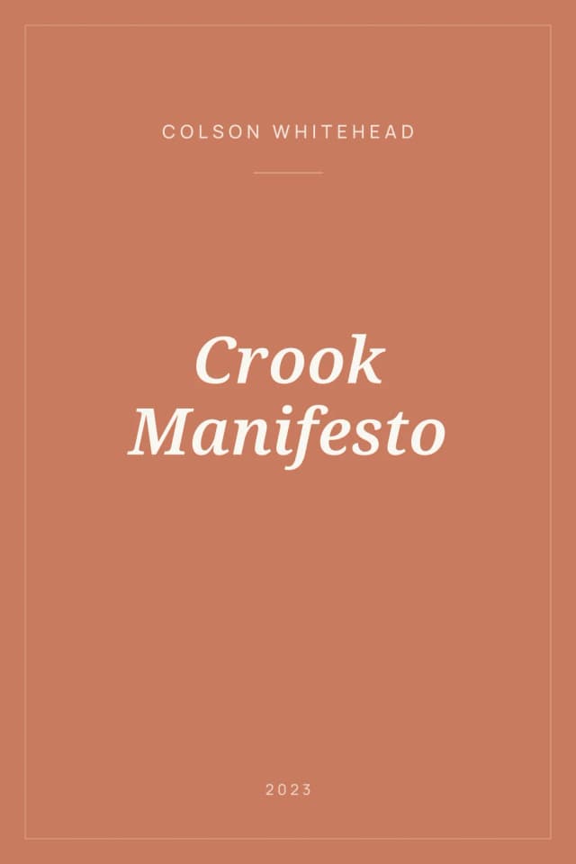 Portada de Crook Manifesto