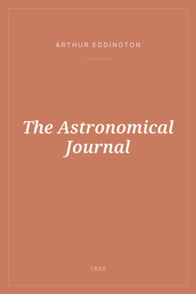Portada de The Astronomical Journal