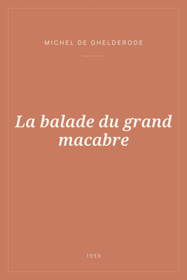 Portada de La balade du grand macabre