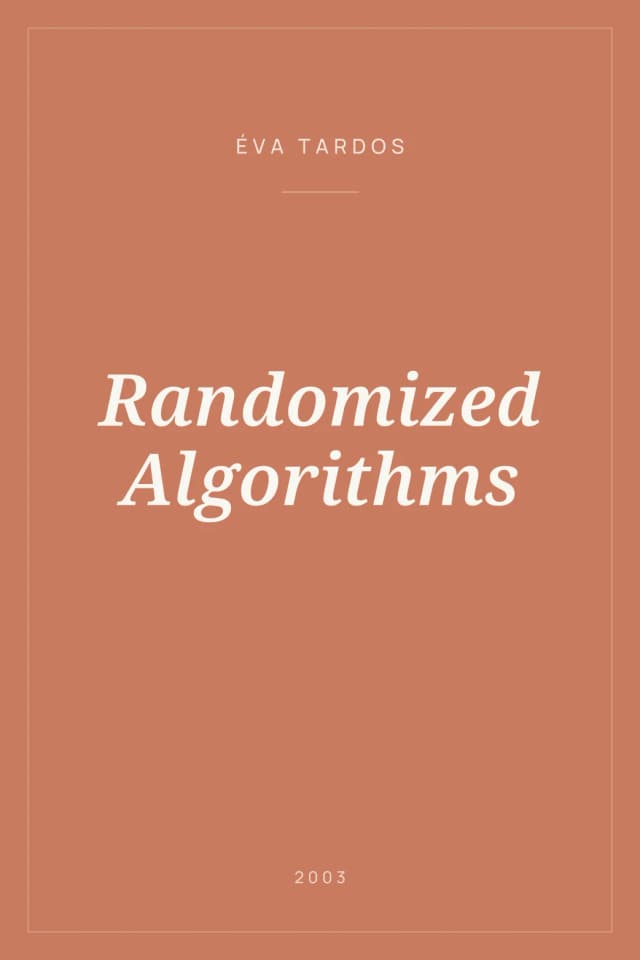 Portada de Randomized Algorithms