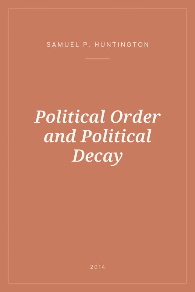 Portada de Political Order and Political Decay