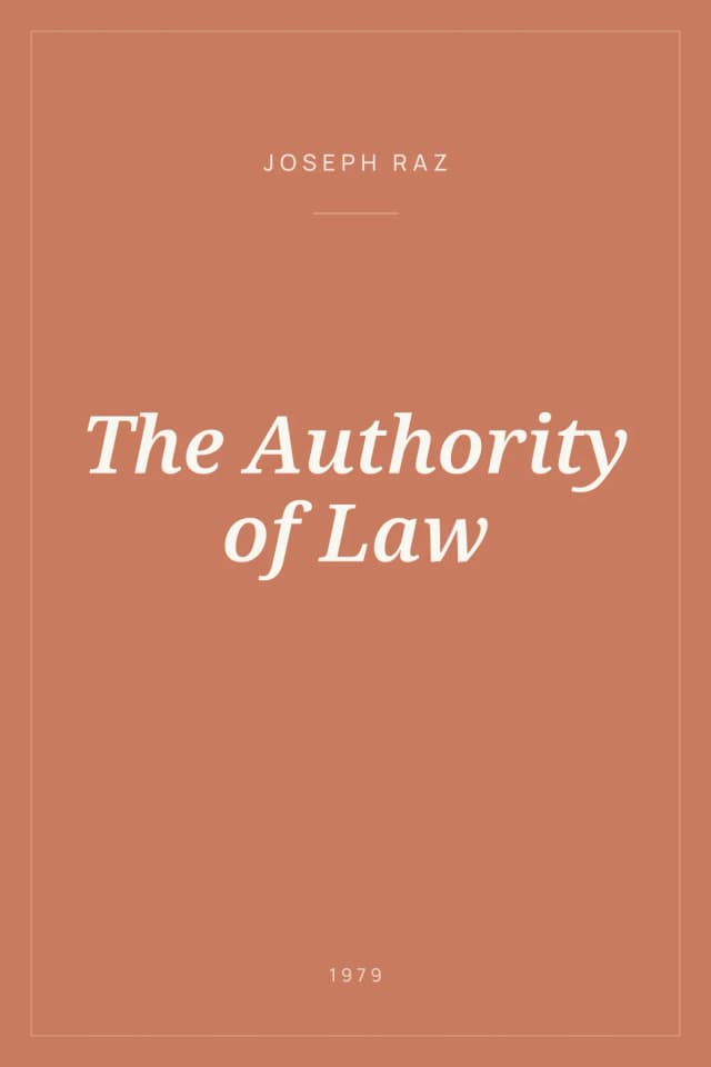 Portada de The Authority of Law