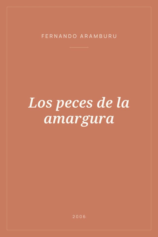 Portada de Los peces de la amargura