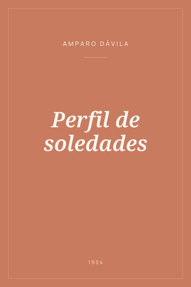 Portada de Perfil de soledades