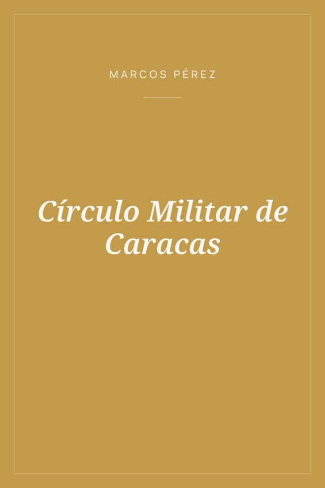 Portada de Círculo Militar de Caracas
