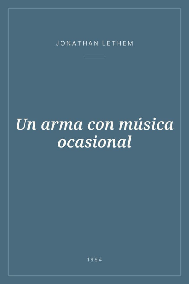 Portada de Un arma con música ocasional