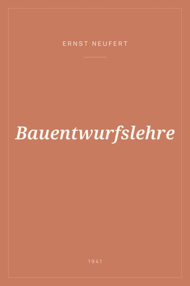 Portada de Bauentwurfslehre