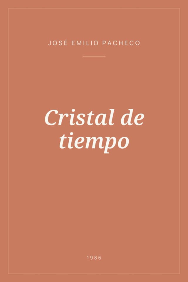 Portada de Cristal de tiempo