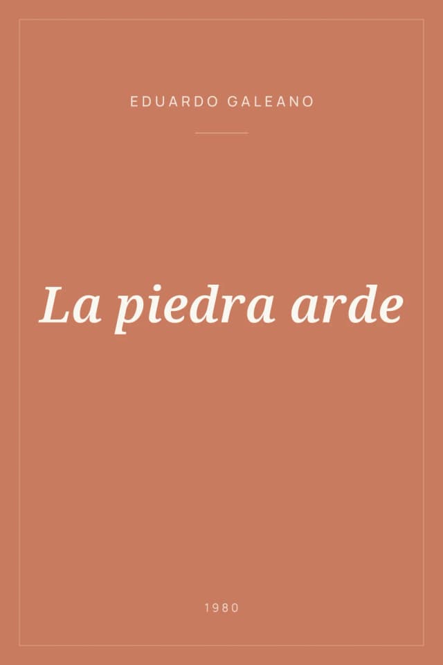 Portada de La piedra arde
